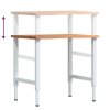 Pracovní stůl světle hnědý 80 x 60 x (71,5–98) cm masivní dub 3309718