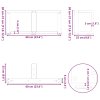 Nohy konferenčního stolku ve tvaru T, 2 ks, černé, 60 x 25 x (30-31) cm, ocel 4013015
