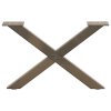 Nohy konferenčního stolku ve tvaru X, 2 ks, přírodní ocel, 50 x (30-31) cm, ocel 4012879