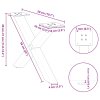 Nohy konferenčního stolku ve tvaru X, 2 ks, přírodní ocel, 50 x (30-31) cm, ocel 4012879
