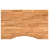 Stolní deska světle hnědá 80x60x2,5 cm dub obdélníkový 4009022