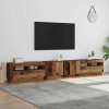TV stolek s LED old wood 260x35x40 cm kompozitní dřevo 3329167