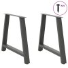 Nohy k jídelnímu stolu ve tvaru A, 2 ks, antracitové, 100 x (72-73) cm, ocel 4012866