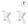 Nohy konferenčního stolku ve tvaru X, 2 ks, bílé, 50 x (30-31) cm, ocel 4012937