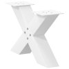 Nohy konferenčního stolku ve tvaru X, 2 ks, bílé, 50 x (30-31) cm, ocel 4012937