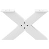 Nohy konferenčního stolku ve tvaru X, 2 ks, bílé, 50 x (30-31) cm, ocel 4012937