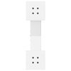 Nohy konferenčního stolku ve tvaru X, 2 ks, bílé, 50 x (30-31) cm, ocel 4012937