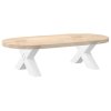 Nohy konferenčního stolku ve tvaru X, 2 ks, bílé, 50 x (30-31) cm, ocel 4012937