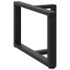 Nohy konferenčního stolku ve tvaru T, 2 ks, černé, 70 x 25 x (42-43) cm, ocel 4013036