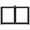 Nohy konferenčního stolku ve tvaru T, 2 ks, černé, 70 x 25 x (42-43) cm, ocel 4013036