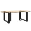 Nohy konferenčního stolku ve tvaru T, 2 ks, černé, 70 x 25 x (42-43) cm, ocel 4013036