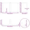 Nohy konferenčního stolku ve tvaru T, 2 ks, černé, 70 x 25 x (42-43) cm, ocel 4013036