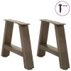 Nohy konferenčního stolku ve tvaru A, 2 ks, 30 x (30-31) cm, ocel 4012811