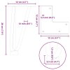 Nohy na konferenční stolek ve tvaru vlásenky 4 ks černé 20 cm masivní ocel 4012432