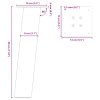 Nohy ke konferenčnímu stolku 4 ks antracitové 30 cm ocelové 4012498