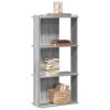 Knihovna se 3 policemi šedá sonoma 60 x 30 x 120 cm kompozit 860270