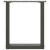 Nohy konferenčního stolku ve tvaru U 2 ks antracitové 28 x (42-43) cm ocelové 4013150