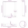 Nohy konferenčního stolku ve tvaru U 2 ks antracitové 28 x (42-43) cm ocelové 4013150