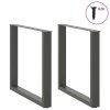 Nohy k jídelnímu stolu ve tvaru U, 2 ks, antracitové, 80 x (72-73) cm, ocel 4013190