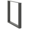 Nohy k jídelnímu stolu ve tvaru U, 2 ks, antracitové, 80 x (72-73) cm, ocel 4013190