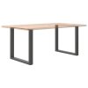 Nohy k jídelnímu stolu ve tvaru U, 2 ks, antracitové, 80 x (72-73) cm, ocel 4013190