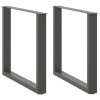 Nohy k jídelnímu stolu ve tvaru U, 2 ks, antracitové, 80 x (72-73) cm, ocel 4013190
