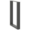 Nohy k jídelnímu stolu ve tvaru U 2 ks antracitové 50 x (72-73) cm ocelové 4013178