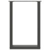 Nohy k jídelnímu stolu ve tvaru U 2 ks antracitové 50 x (72-73) cm ocelové 4013178