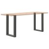 Nohy k jídelnímu stolu ve tvaru U 2 ks antracitové 50 x (72-73) cm ocelové 4013178