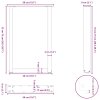Nohy k jídelnímu stolu ve tvaru U 2 ks antracitové 50 x (72-73) cm ocelové 4013178