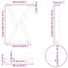 Nohy k jídelnímu stolu 2 ks antracitové 60 x (72-73,3) cm ocelové 4012722