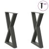 Nohy k jídelnímu stolu 2 ks antracitové 60 x (72-73,3) cm ocelové 4012722