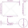 Nohy k jídelnímu stolu 2 ks antracitové 90 x (72-73,3) cm ocelové 4012734