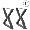 Nohy k jídelnímu stolu 2 ks antracitové 90 x (72-73,3) cm ocelové 4012734