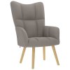 Relaxační křeslo s podnožkou taupe textil 4016784