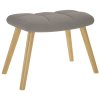 Relaxační křeslo s podnožkou taupe textil 4016784