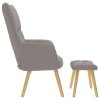 Relaxační křeslo s podnožkou taupe textil 4016784