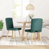 Jídelní židle 4 ks tmavě zelené textil 4101096