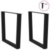 Nohy k jídelnímu stolu ve tvaru V, 2 ks, černé, 90 x (72-73,3) cm, ocel 4012652