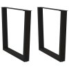 Nohy k jídelnímu stolu ve tvaru V, 2 ks, černé, 90 x (72-73,3) cm, ocel 4012652