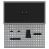Sada nástěnných skříní a pegboardu s 3 kusy Černý kov 3321398