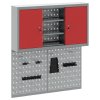 Sada nástrojové skříňky a pegboardu, nástěnná, červený kov 3321405