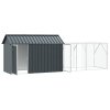 Voliéry pro ptáky s prodloužením antracitová 112x421x141 cm ocel 3325148