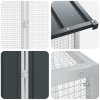 Voliéry pro ptáky s prodloužením antracitová 112x421x141 cm ocel 3325148