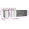 Voliéry pro ptáky s prodloužením antracitová 112x421x141 cm ocel 3325148