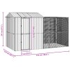 voliéry pro ptáky s prodloužením antracitová 210x421x247 cm ocel 3325156