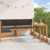 3dílná zahradní bistro souprava s polštářky z akáciového dřeva 3329108