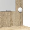 Sada toaletního stolku se zrcadlem a LED osvětlením, Sonoma dub, kompozitní dřevo 3334238