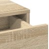 Toaletka se zrcadlem a LED - Sonoma dub - inženýrský materiál 3334265
