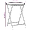 3dílný zahradní bistro set s polštáři šedý poly ratan 3334964